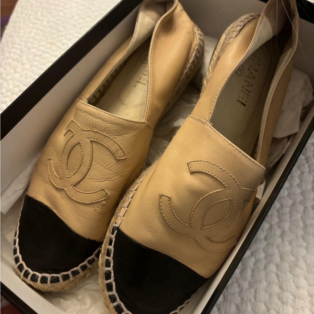 CHANEL LAMBSKIN ESPADRILLES